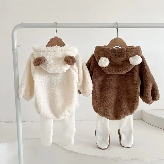 ❄️ Combinaison Ourson à Capuche 🧸 Chaude & Douce