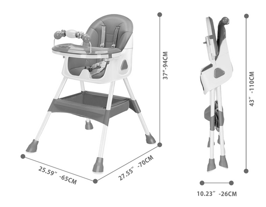 🪑Chaise Haute Pliable pour Bébé 🍽️