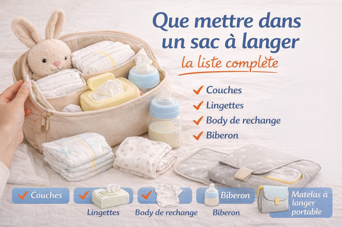 Que mettre dans un sac à langer : la liste complète pour être prêt à tout
