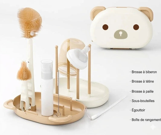 🪥 Ensemble de Brosses en Silicone 🌸 Douceur Bébé