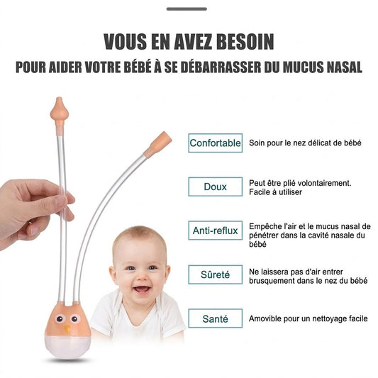 Aspirateur nasal manuel pour bébé – Doux et hygiénique