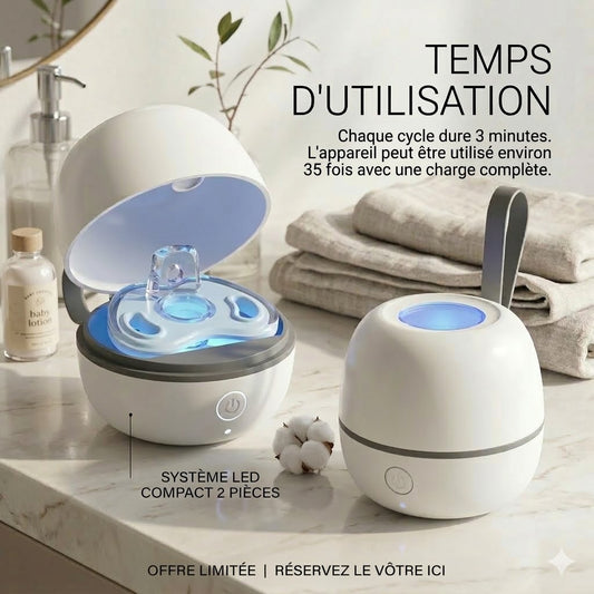 Stérilisateur UV compact pour bébé – Rapide et pratique