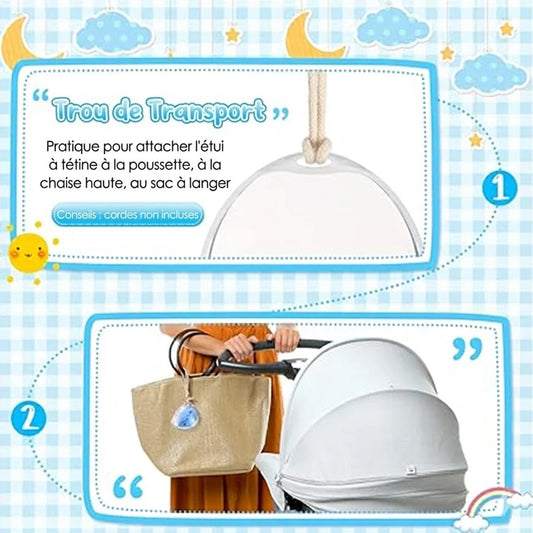 Étui à sucette bébé – Transparent, hygiénique et pratique