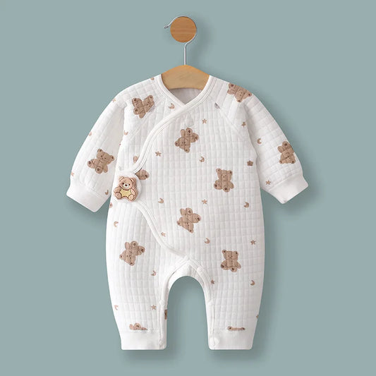 Barboteuse bébé en coton 100 % doux – Confort et chaleur pour nouveau-né