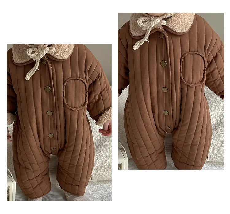 Barboteuse velours bébé – Chaleur, confort et style adorable
