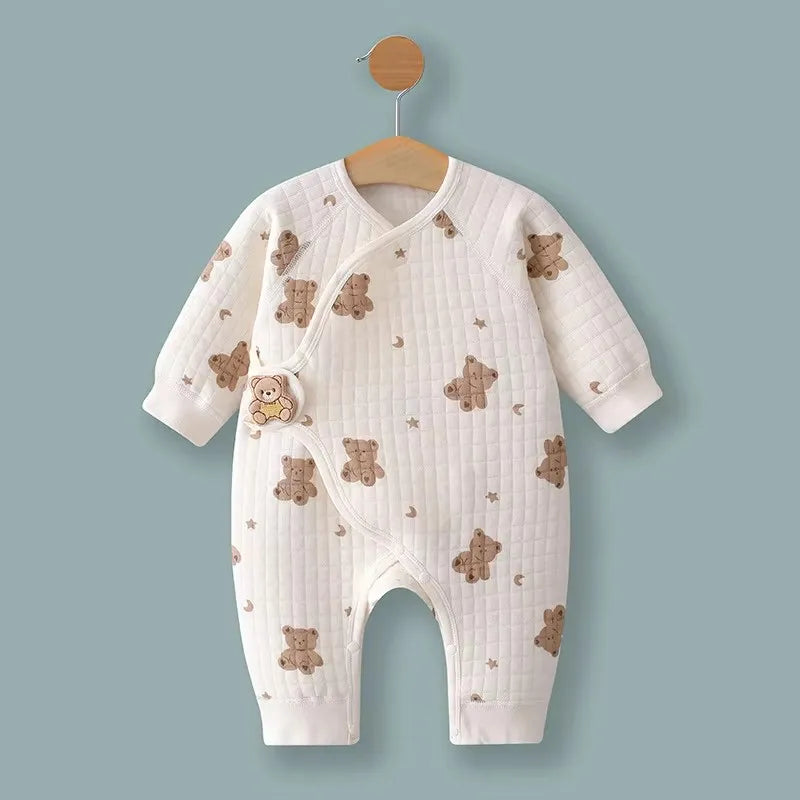 Barboteuse bébé en coton 100 % doux – Confort et chaleur pour nouveau-né