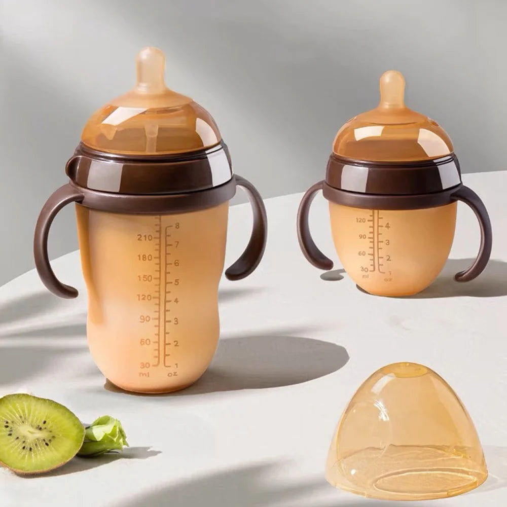 Biberon bébé en silicone – Large calibre, anti-colique