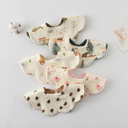 👶 Bavoir Bébé Double Face 🌿 100% Coton Doux & Pratique