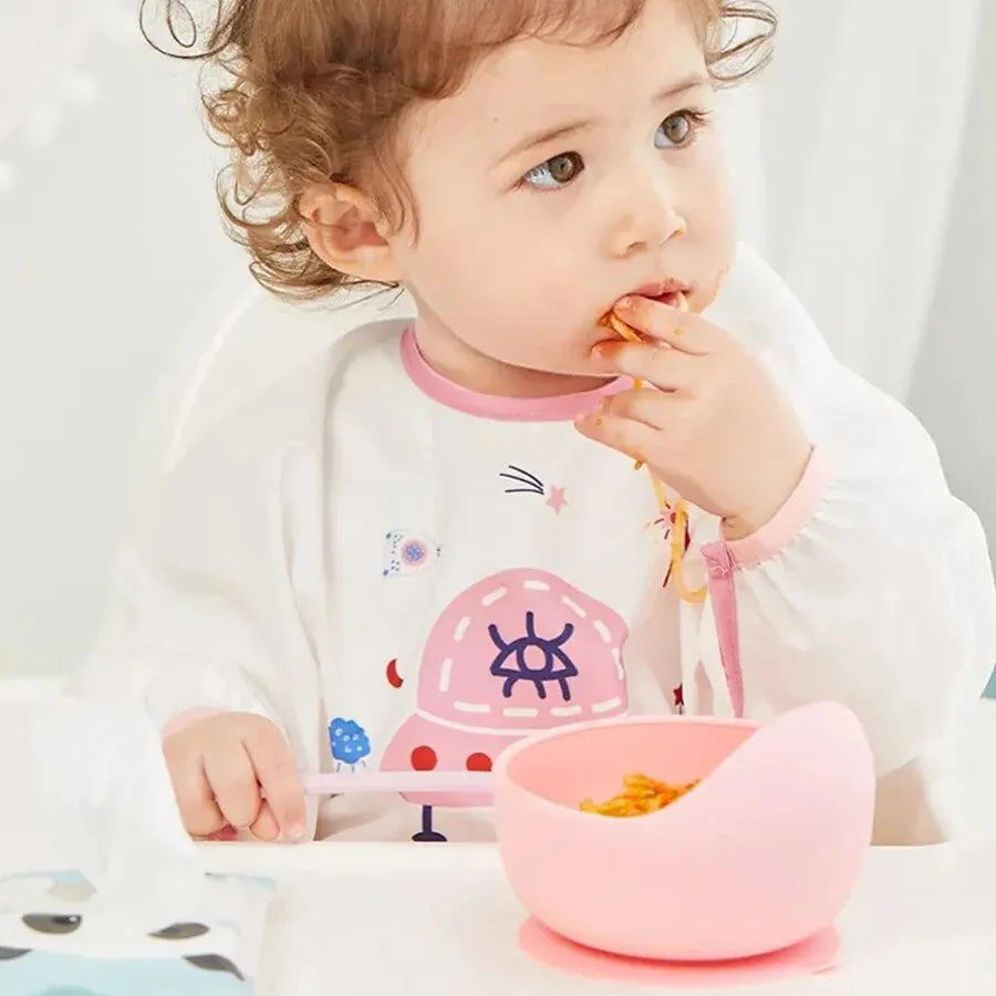 Bol d’alimentation bébé en silicone – Anti-déversement